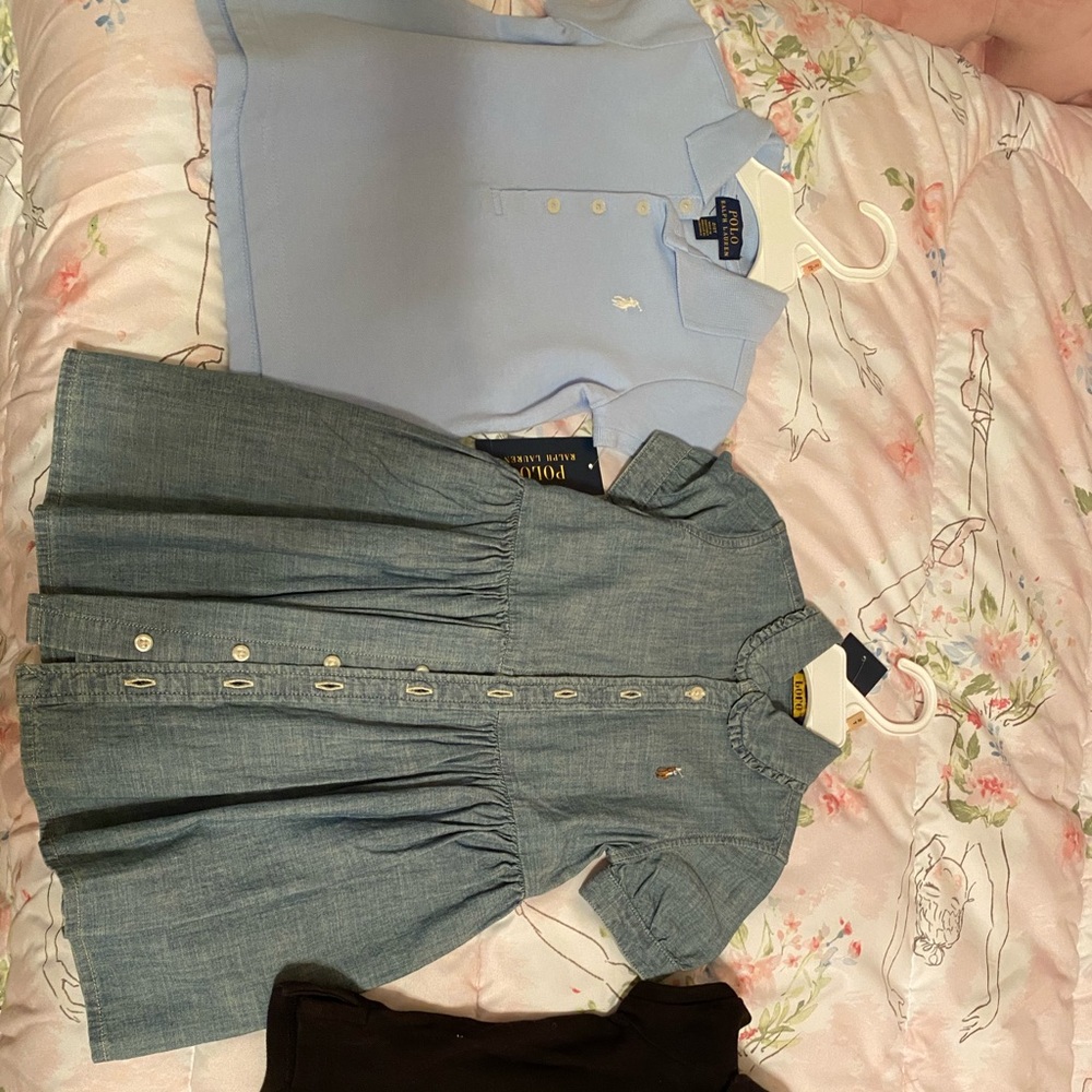 Ralph Lauren denim dress and polo shirt (NWT)
